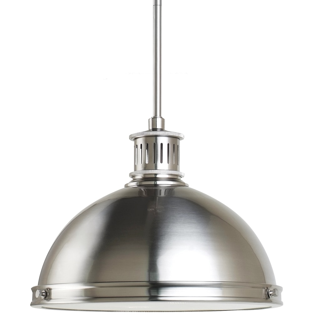 Pratt Street Metal 2 light Brushed Nickel Pendant With Glass Diffuser