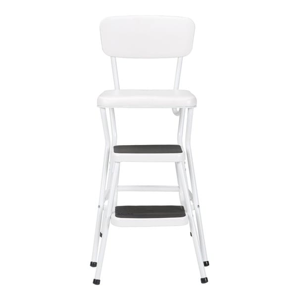 Cosco Retro White Counter Chair Step Stool Bed Bath Beyond