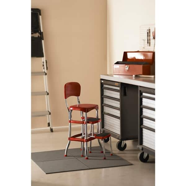 Shop Cosco Retro Counter Chair Step Stool On Sale Overstock