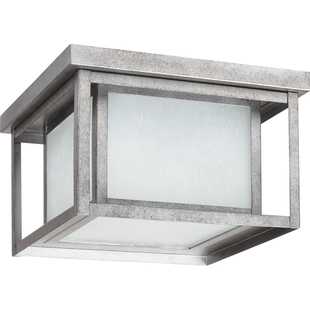 Hunnington Weathered Pewter 2 light Outdoor Ceiling Fixture