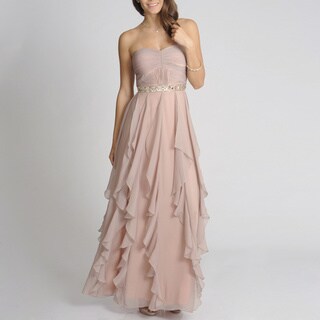 cascading ruffle gown