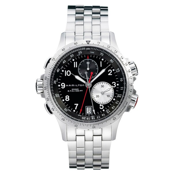 Hamilton Men's 'Khaki ETO' Stainless Steel Watch ...
