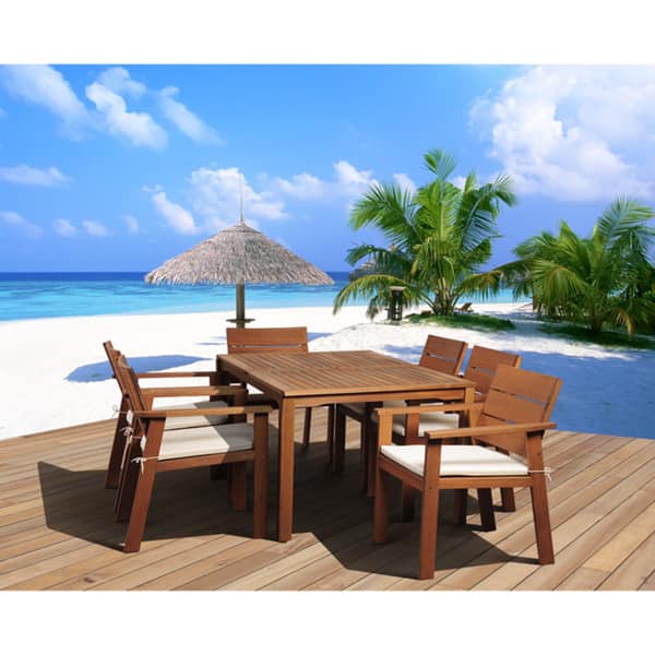 Amazonia Albany 7-piece Eucalyptus Wood Patio Dining Set - 7 Piece
