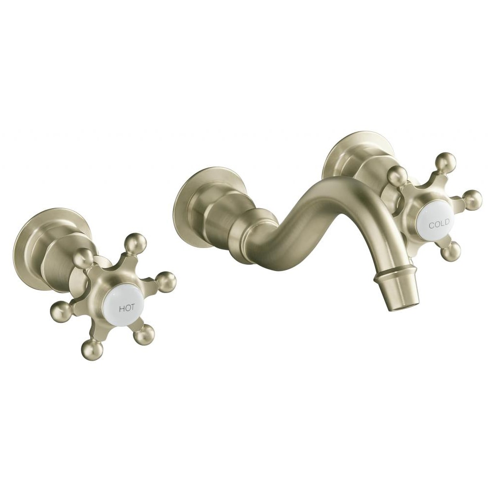 Kohler Antique Wall Mount Lavatory Faucet Trim With 6 prong Handles