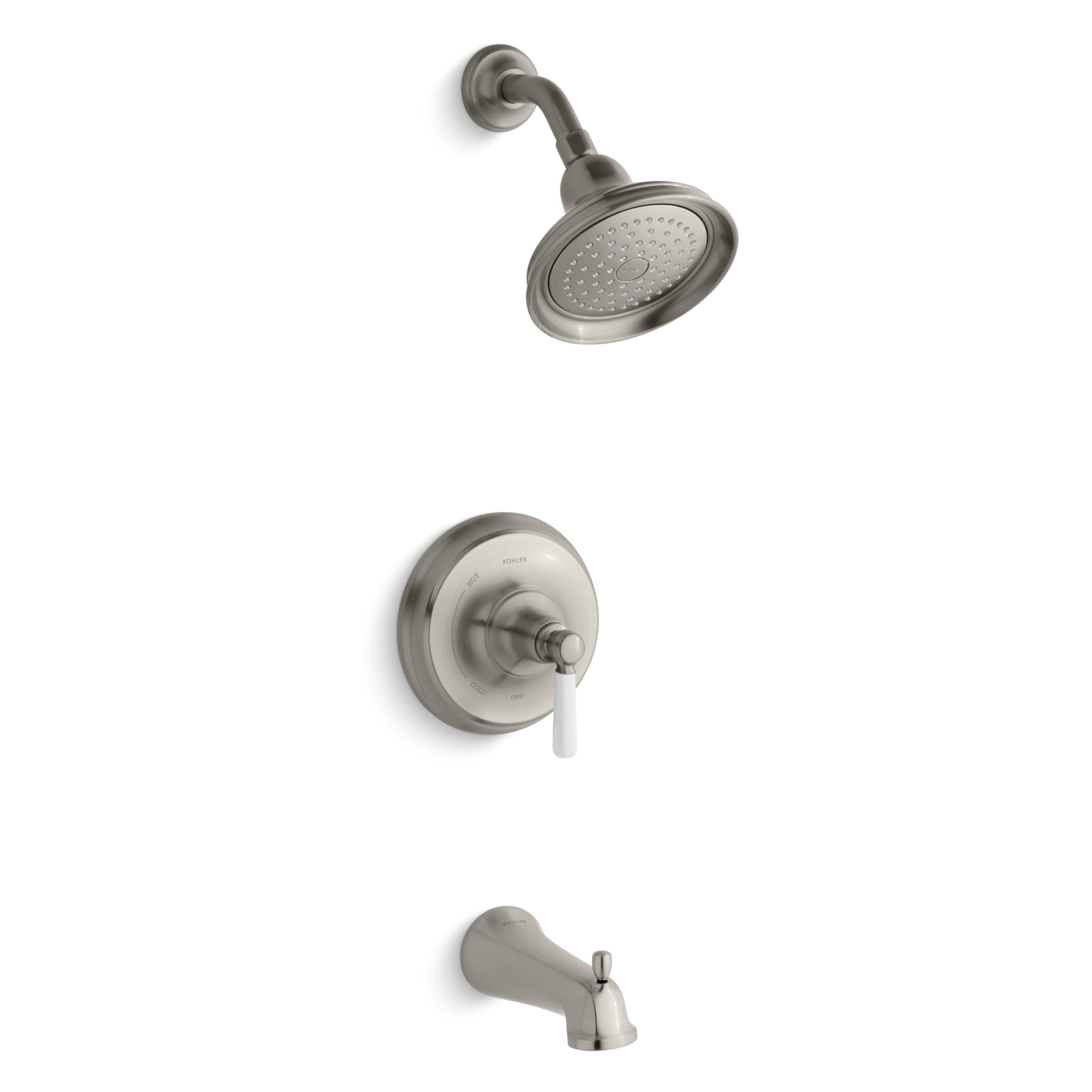 Kohler Bancroft Rite temp Pressure balancing Bath And Shower Trim With Diverter Spout And Lever Handle