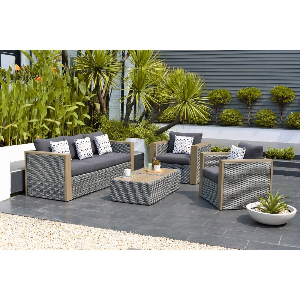 Virginia 5 Piece Patio Conversation Set By Havenside Home Virginia 5 Piece Patio Conversation Set