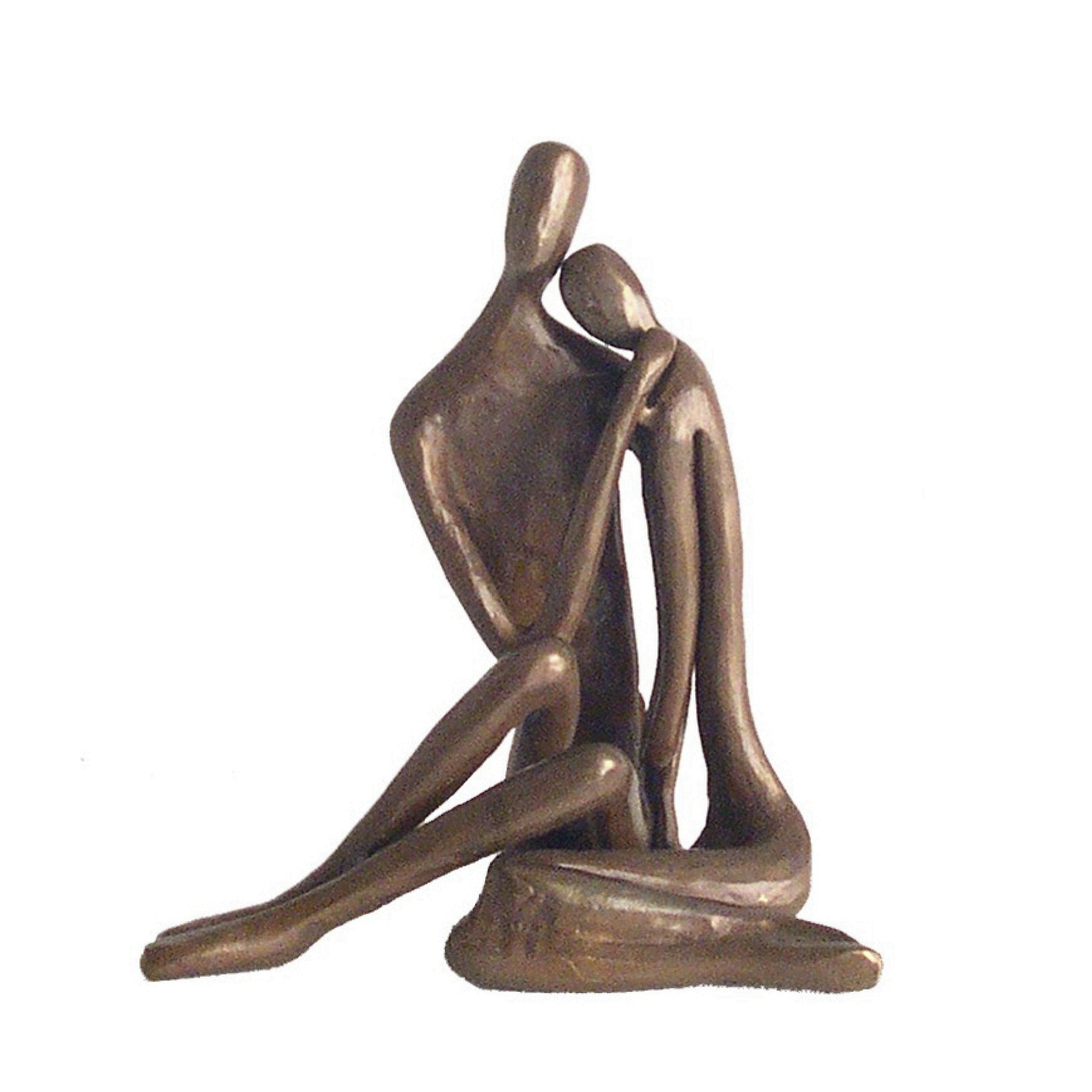 Couple Embracing Small Bronze Sculpture