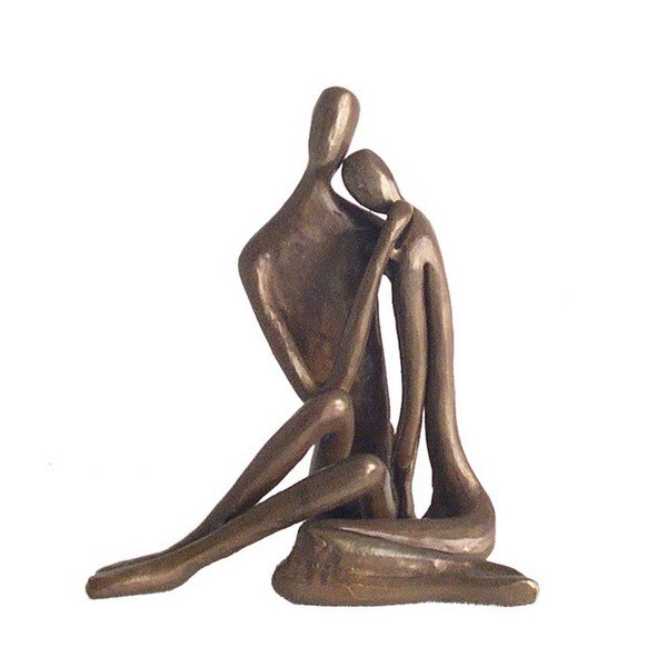 Couple Embracing Bronze Sculpture. Opens flyout.