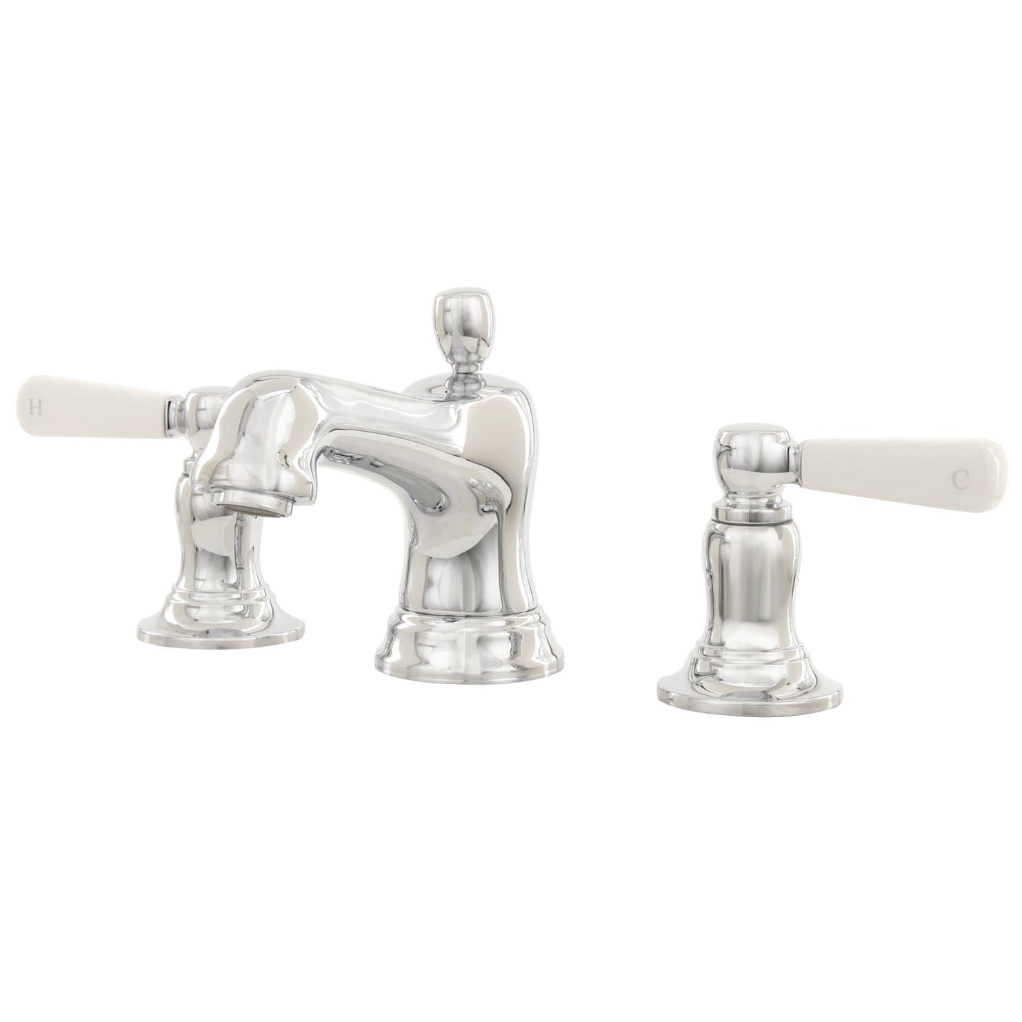 Shop Kohler Bancroft Polished Chrome White Ceramic Handles