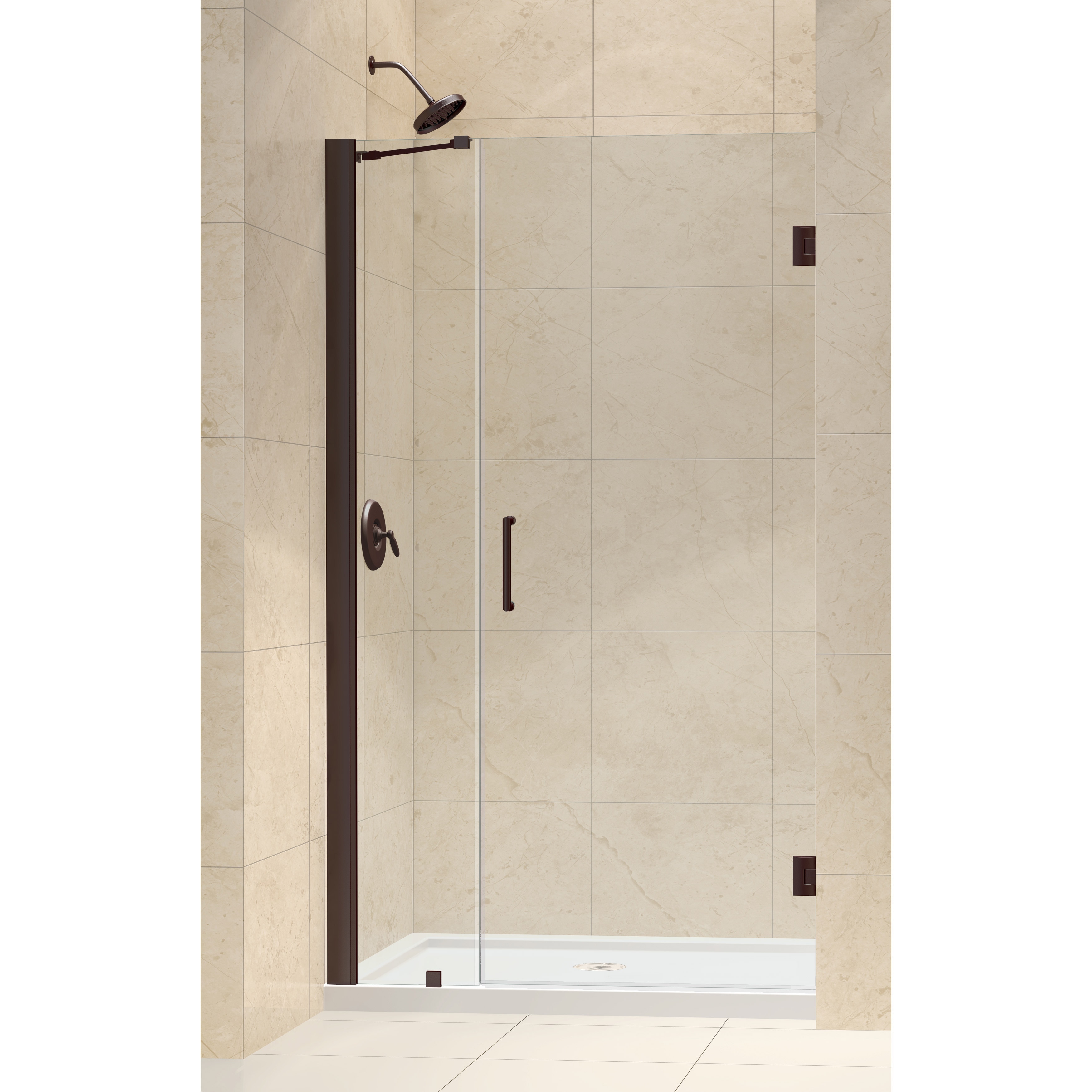 Dreamline Oil Rubbed Bronze Unidoor 37 38 inch Frameless Hinged Shower Door