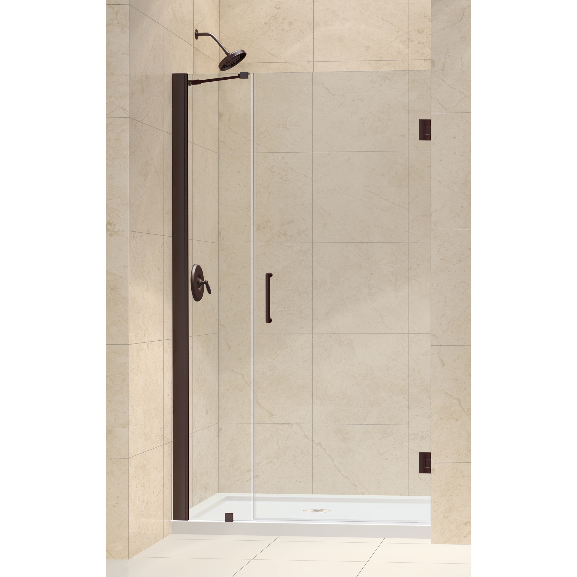 Dreamline Oil Rubbed Bronze Unidoor 42 43 inch Frameless Hinged Shower Door