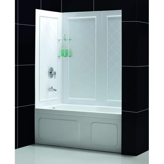 DreamLine QWALL-Tub 56-60 in. W x 28-32 in. D x 60 in. H Acrylic Backwall Kit - 28" - 32" x 56" - 60"