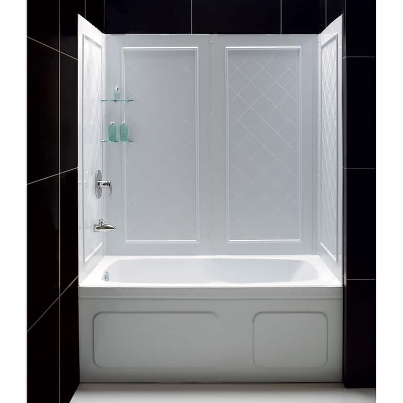 DreamLine QWALL-Tub 56-60 in. W x 28-32 in. D x 60 in. H Acrylic Backwall Kit - 28" - 32" x 56" - 60"