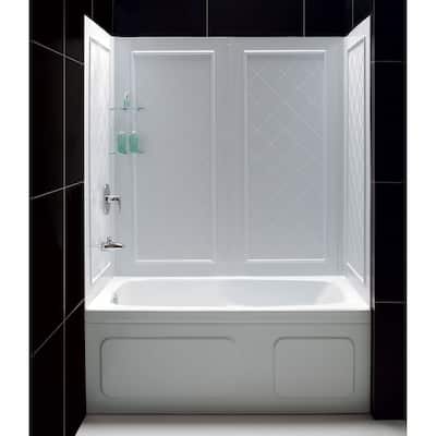 DreamLine QWALL-Tub 56-60 in. W x 28-32 in. D x 60 in. H Acrylic Backwall Kit - 28" - 32" x 56" - 60"