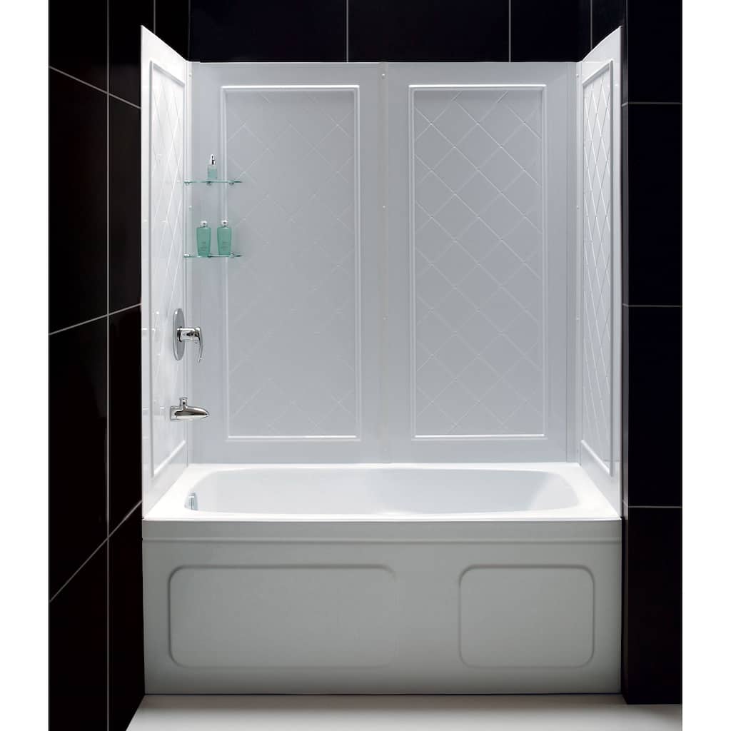 DreamLine QWALL-Tub 56-60 in. W x 28-32 in. D x 60 in. H Acrylic Backwall Kit - 28" - 32" x 56" - 60"