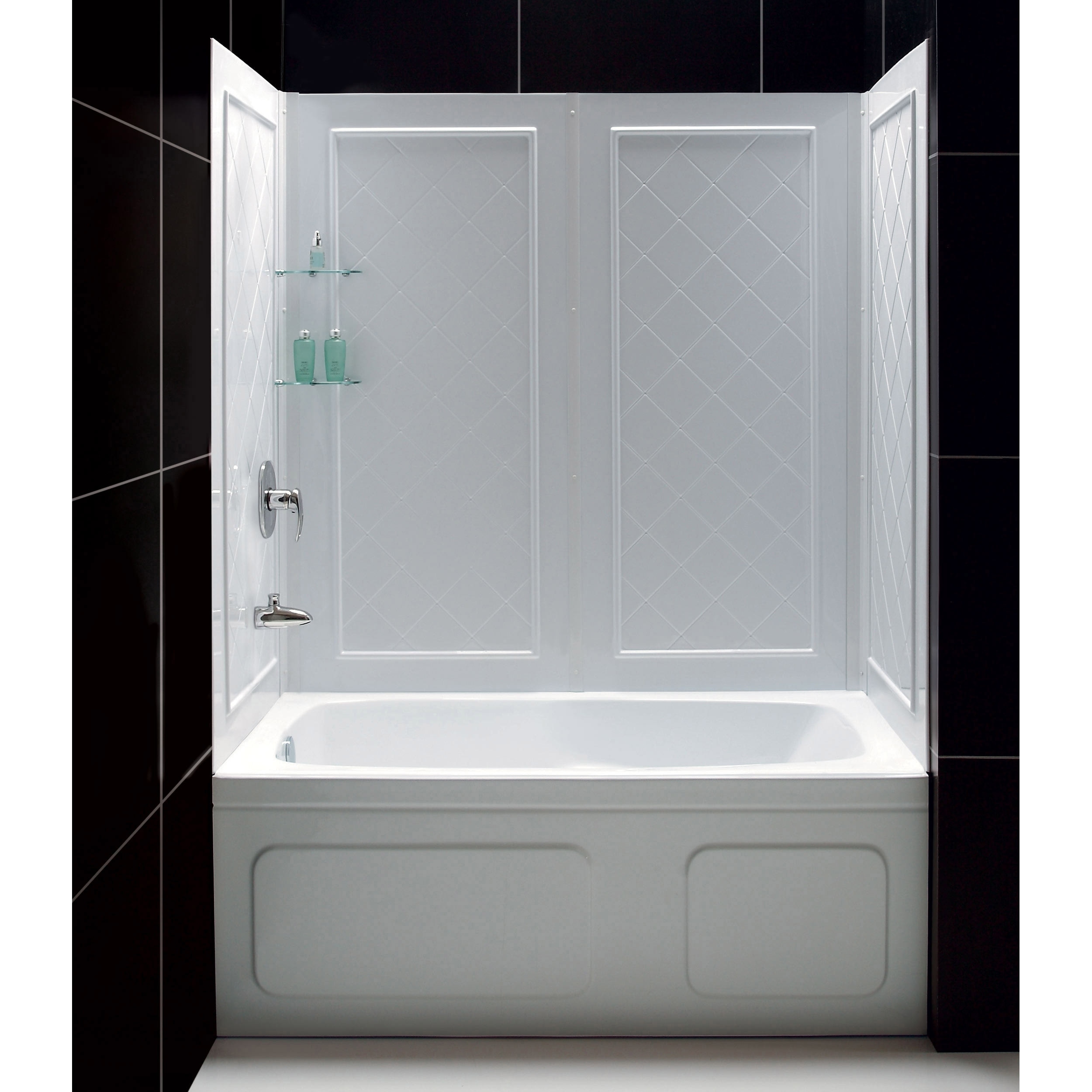 DreamLine QWALL-Tub 56-60 in. W x 28-32 in. D x 60 in. H Acrylic Backwall Kit - 28" - 32" x 56" - 60"