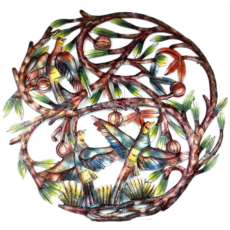Handmade 24" Tree of Life Recycled Metal Art (Haiti)