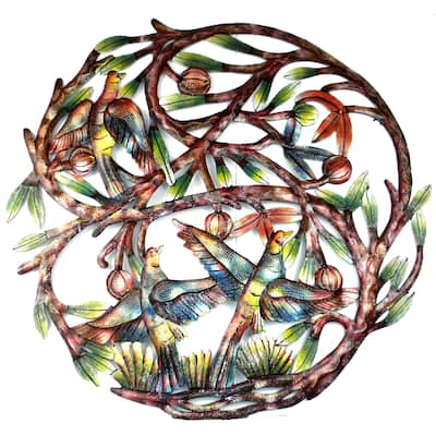 Handmade 24" Tree of Life Recycled Metal Art (Haiti)