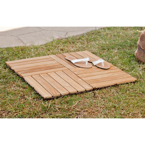 Larkfield Teak Outdoor 12 X12 Inch Floor Tiles Set Of 4 Larkfield Teak Outdoor 12 X12 Inch Floor Tiles Set Of 4