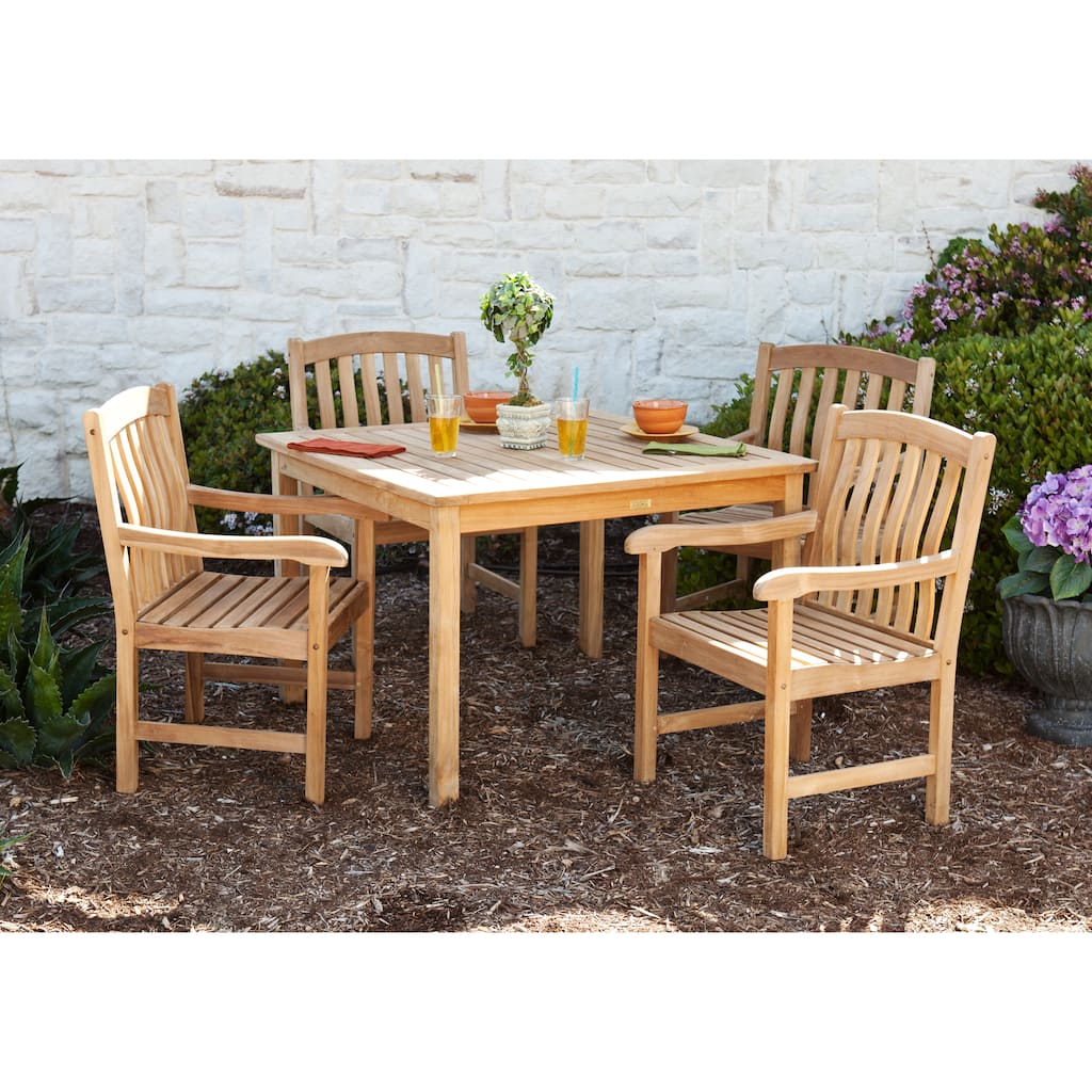 Roxton Teak Outdoor Dining Table 5-piece Set