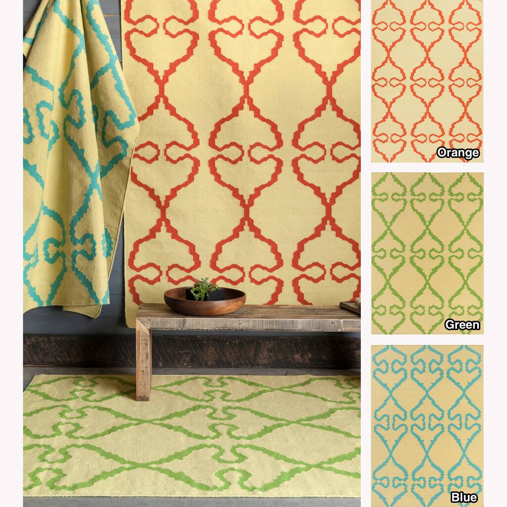 Artist's Loom Handmade Flatweave Contemporary Reversible Rug (3' x 5')