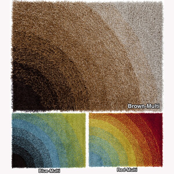 Artist's Loom Hand-woven Shag Rug (5' x 7') - 5' x 7'