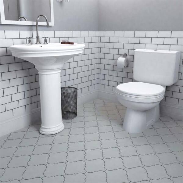 Shop Somertile 8x8 Inch Morocco Grey Porcelain Floor And Wall Tile