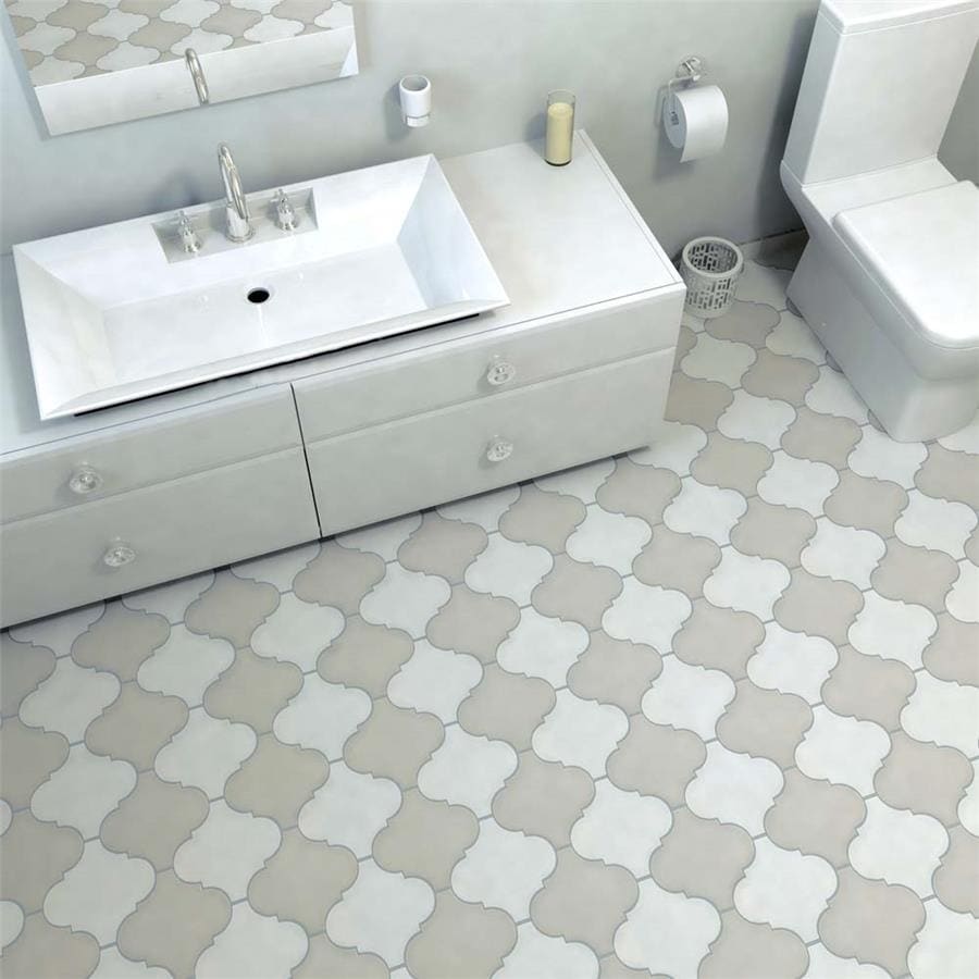 Somertile 8x8 Morocco Provenzale White Porcelain Floor And Wall Tile (pack Of 16)