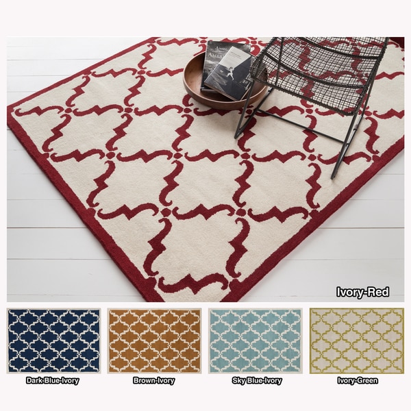 Artist's Loom Hand-tufted Moroccan Geometric Wool Rug (7'x10')