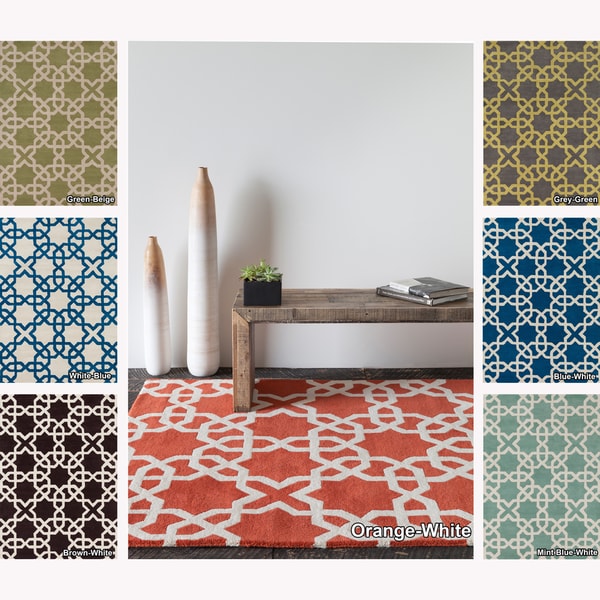 Artist's Loom Hand-tufted Moroccan Geometric Wool Rug (5'x7') - 5' x 7'. Opens flyout.