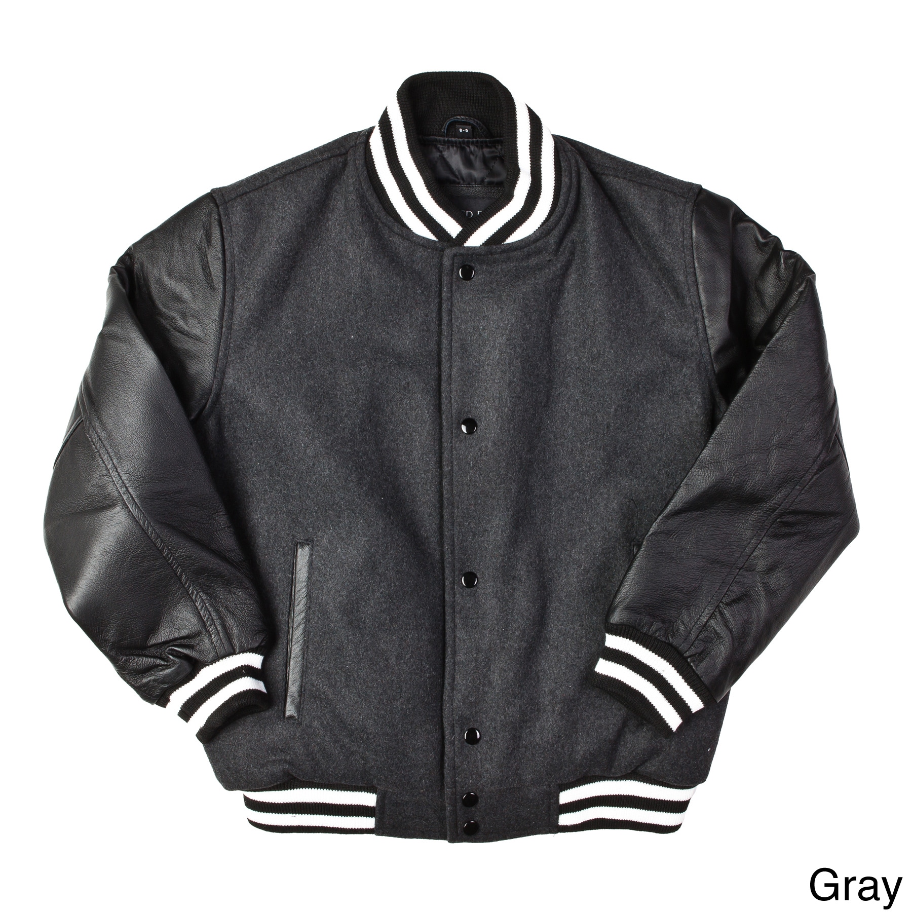 United Face Childrens Wool And Leather Baseball Jacket