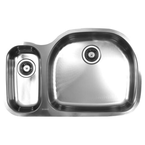 Ukinox 70/30 Double Basin Stainless Steel Undermount Kitchen Sink