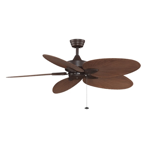 Fanimation Windpointe 52 inch Rust with Palm Blades Ceiling Fan Fanimation Ceiling Fans