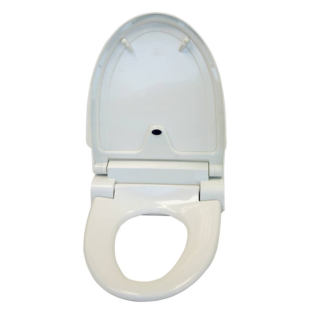 iTouchless Touch-free Sensor Controlled Automatic Round Off-white Toilet Seat