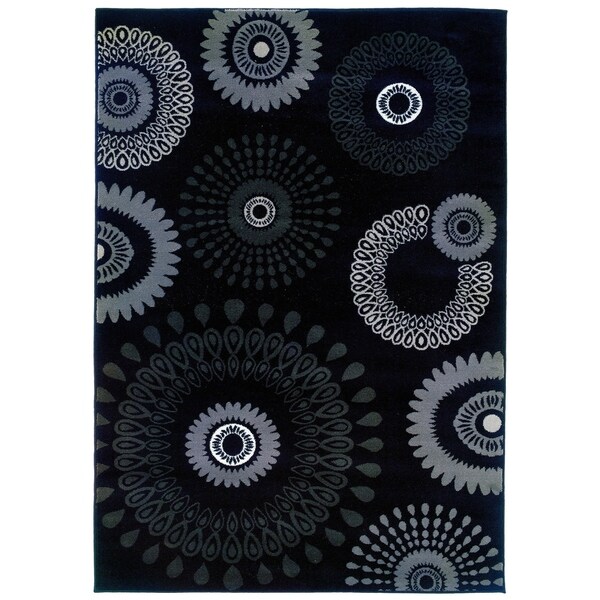 Shop LR Home Adana Charcoal Abstract Rug 2'2 x 3'3 Free Shipping On