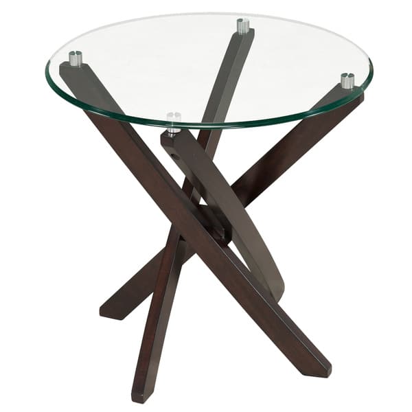 Xenia Contemporary Espresso Round End Table Xenia Contemporary Espresso Round End Table