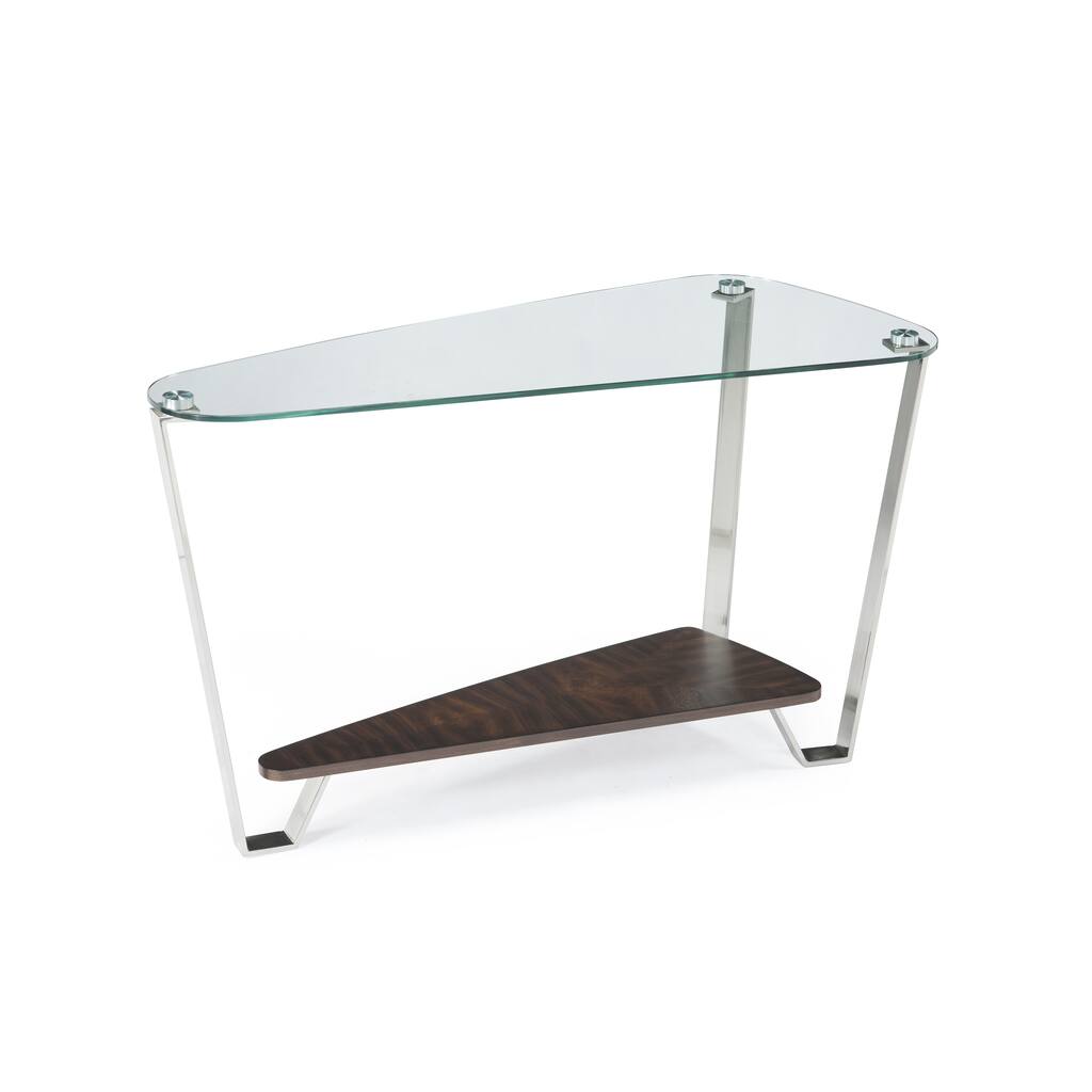 Pollock Shaped Glass-Top Sofa Table