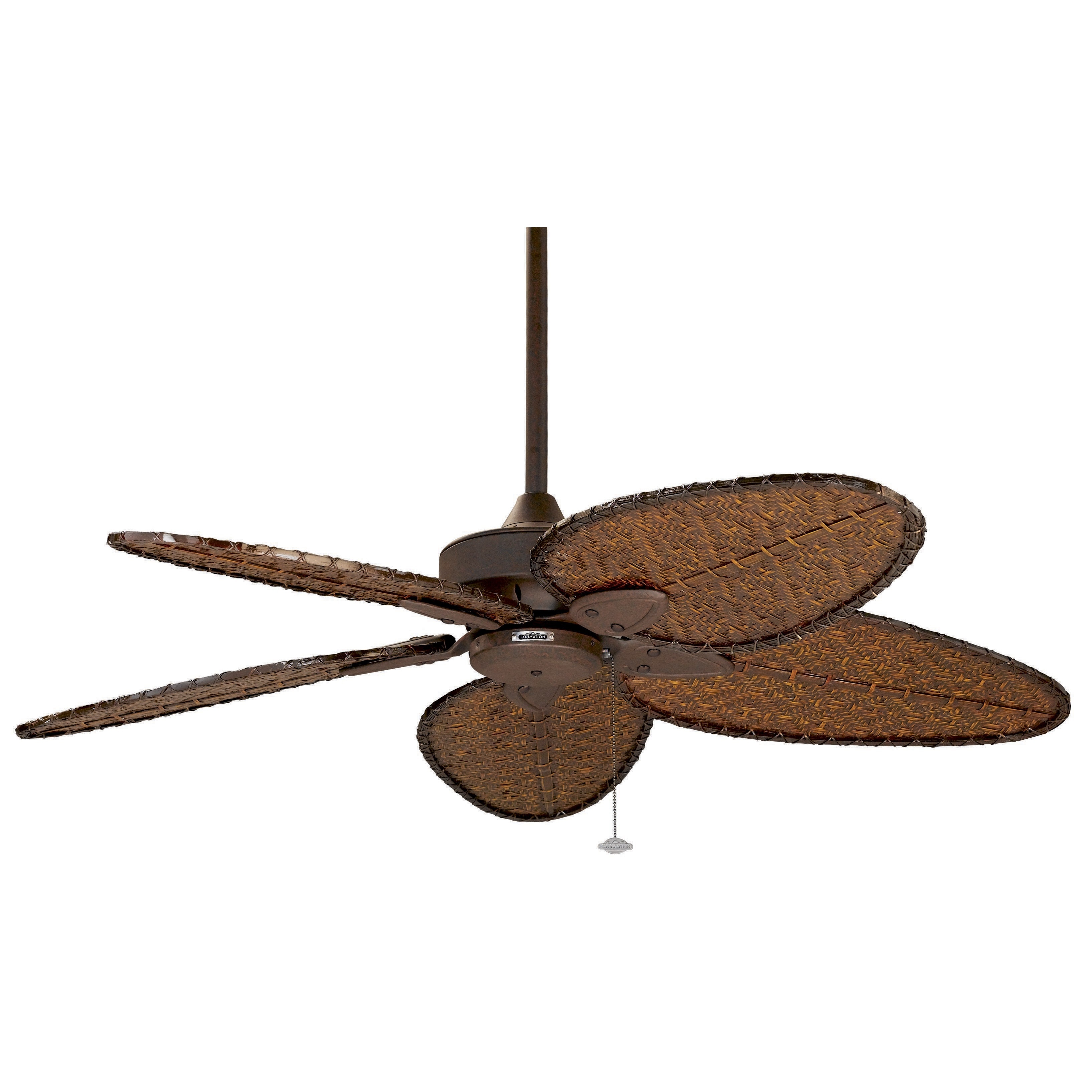 Fanimation Windpointe 52 Inch Rust With Bamboo Blades Ceiling Fan