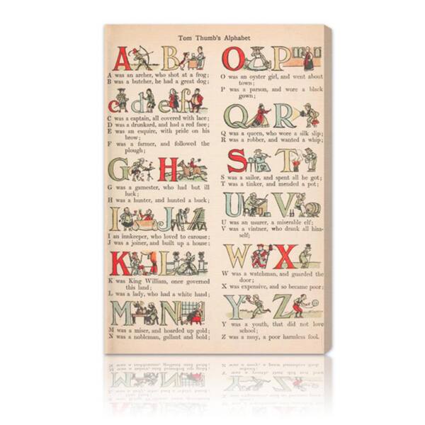 Oliver Gal 'Tom Thumb's Alphabet' Typography and Quotes Wall Art Canvas ...