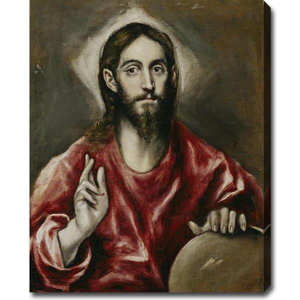 El Greco 'Christ blessing (The Saviour of the World)' Oil on Canvas Art ...