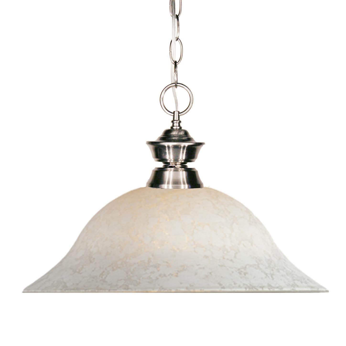 Traditional Pewter/ White Mottled Glass 1 light Pendant Fixture