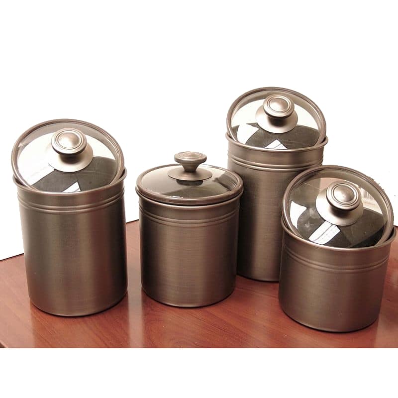 Kamenstein Brushed Bronze 4-piece Kitchen Canister Set