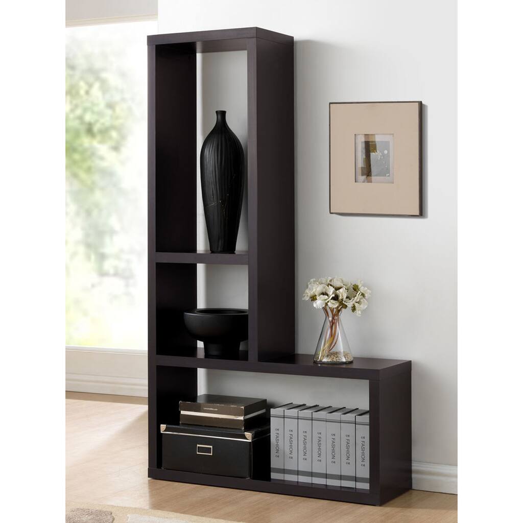 Modern Dark Brown Shelf by Baxton Studio
