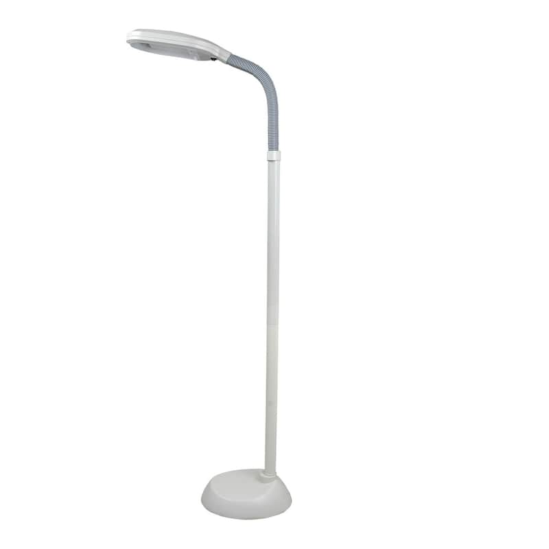 Lavish Home Adjustable Floor Lamp for Bedroom - Full Spectrum Natural Sunlight Lamp for Office with Bendable Neck