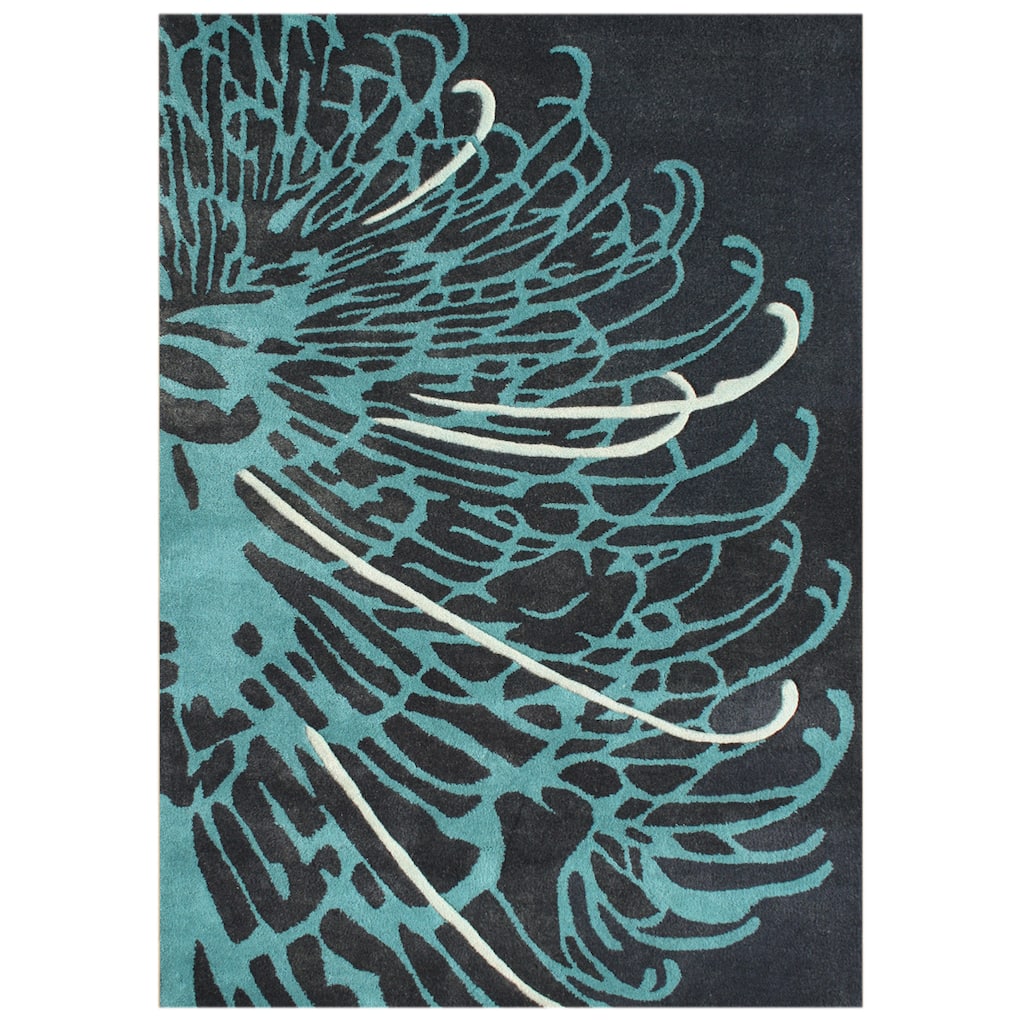 Alliyah Handmade Jungle Green New Zealand Blend Wool Rug - 8' x 10'