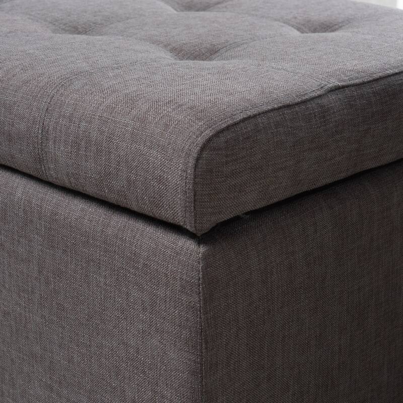 Mission Tufted Fabric Storage Ottoman Bench by Christopher Knight Home - 50.50"L x 18.75"W x 16.00"H