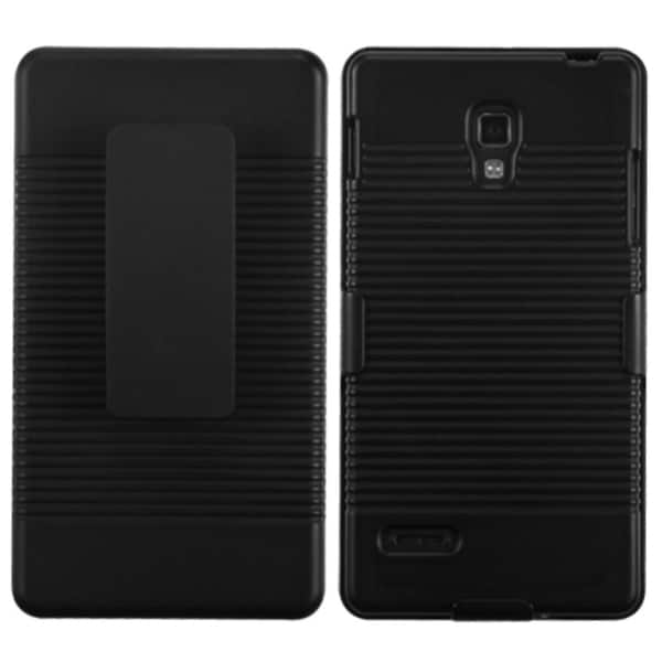 BasAcc Rubberized Black Hybrid Holster for LG P769 Optimus L9 BasAcc Cases & Holders