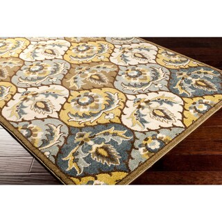 Woven Leucadia Yellow Contemporary Floral Rug (2'2 x 3') - Bed Bath ...