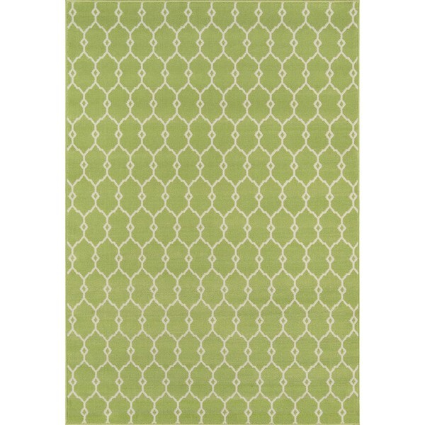 Clay Alder Home Balthazar Trellis Green Indoor/ Outdoor Area Rug (7'10 x 10'10) - 7'10 x 10'10