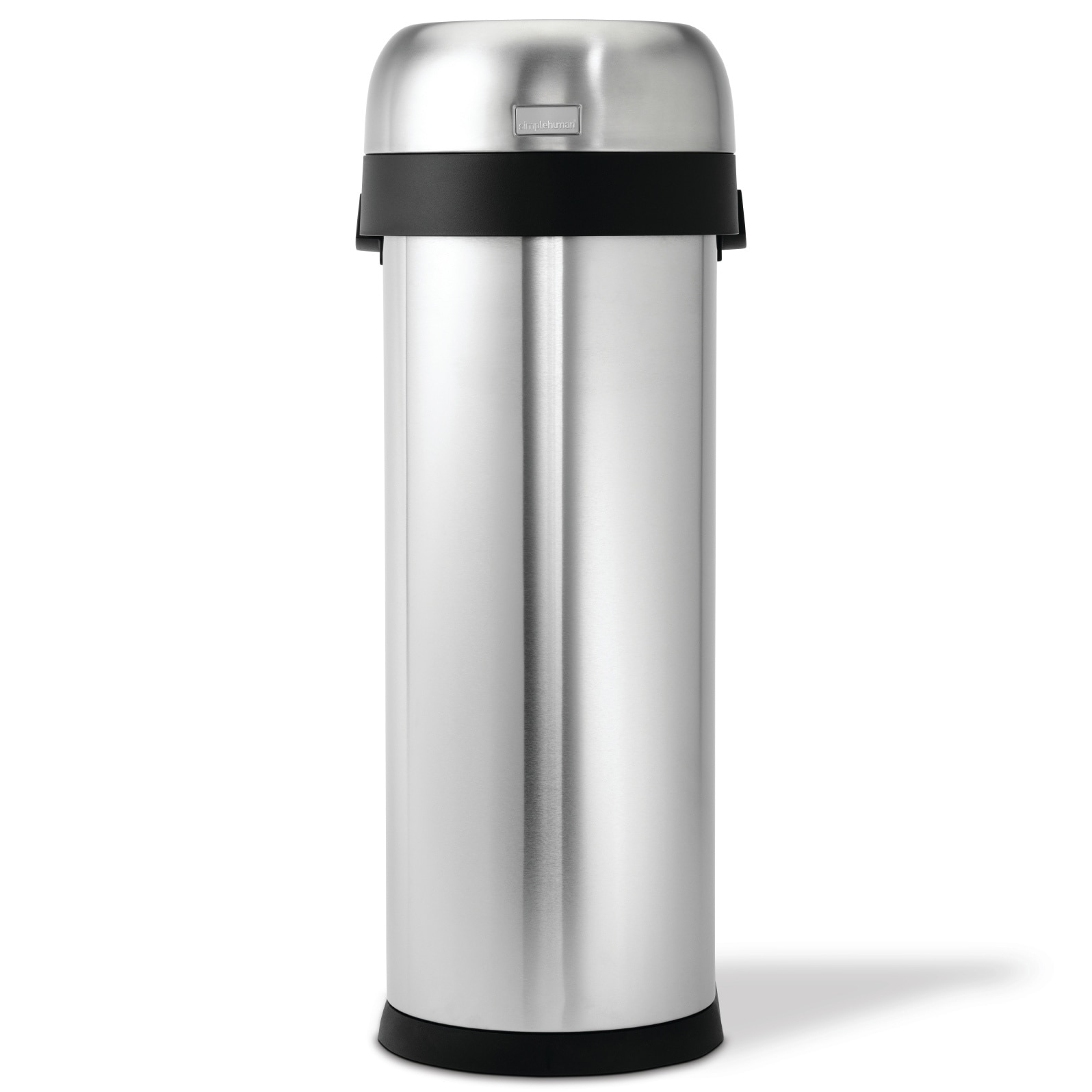 simplehuman 25 Liter / 6.6 Gallon Slim Open Commercial Trash Can, Brushed  Stainless Steel